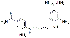 3-amino-4-[4-[(2-amino-4-carbamimidoyl-phenyl)amino]butylamino]benzene carboximidamide
