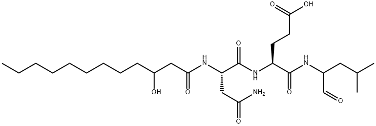 L-Glutamamide, N(sup 2)-(3-hydroxy-1-oxododecyl)-L-asparaginyl-N(sup 1 )-(1-formyl-3-methylbutyl)-