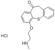 DIBENZO(B,F)THIEPIN-10(11H)-ONE, 6-(2-(METHYLAMINO)ETHOXY)-, HYDROCHLO RIDE