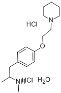 Benzeneethanamine, N,alpha-dimethyl-4-(2-(1-piperidinyl)ethoxy)-, dihy drochloride, hydrate (1:2:1)