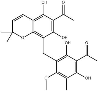1-[[8-[(3-Acetyl-2,4-dihydroxy-6-methoxy-5-methylphenyl)methyl]-5,7-dihydroxy-3,4-dihydro-2,2-dimethyl-2H-1-benzopyran]-6-yl]ethanone