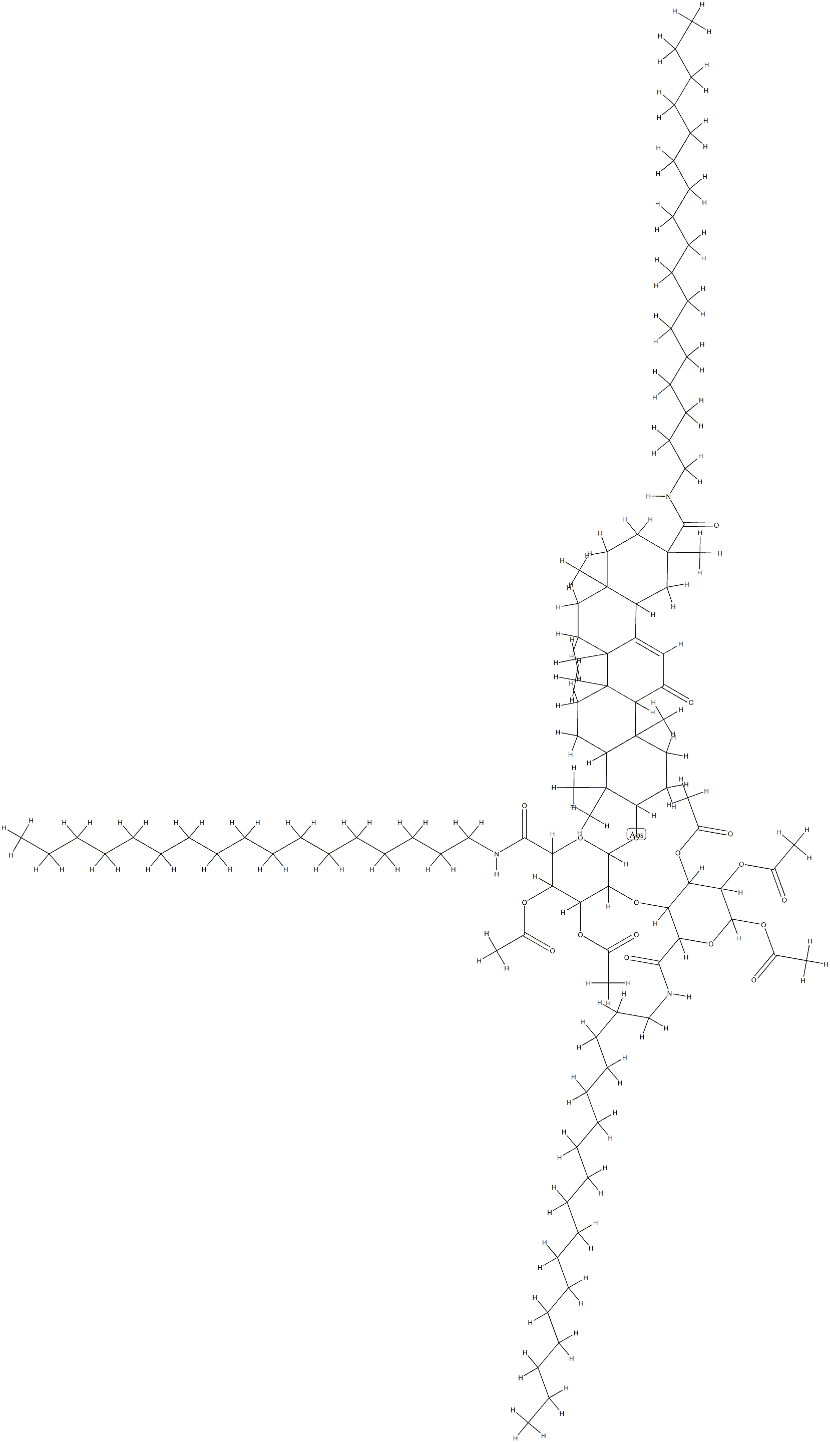 [3,4-diacetyloxy-5-[4,5-diacetyloxy-6-(heptadecylcarbamoyl)-2-[[11-(he ptadecylcarbamoyl)-4,4,6a,6b,8a,11,14b-heptamethyl-14-oxo-2,3,4a,5,6,7 ,8,9,10,12,12a,14a-dodecahydro-1H-picen-3-yl]oxy]oxan-3-yl]oxy-6-(hept adecylcarbamoyl)oxan-2-yl] acetate