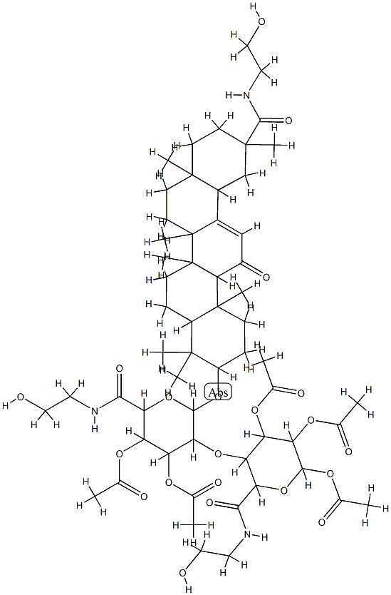 [3,4-diacetyloxy-5-[4,5-diacetyloxy-6-(2-hydroxyethylcarbamoyl)-2-[[11 -(2-hydroxyethylcarbamoyl)-4,4,6a,6b,8a,11,14b-heptamethyl-14-oxo-2,3, 4a,5,6,7,8,9,10,12,12a,14a-dodecahydro-1H-picen-3-yl]oxy]oxan-3-yl]oxy -6-(2-hydroxyethylcarbamoyl)oxan-2-yl] acetate
