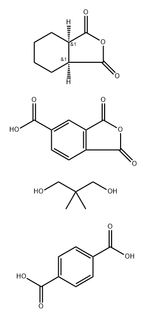 1,4-Benzenedicarboxylic acid, polymer with 1,3-dihydro-1,3-dioxo-5-isobenzofurancarboxylic acid, 2,2-dimethyl-1,3-propanediol and rel-(3aR,7aS)-hexahydro-1,3-isobenzofurandione