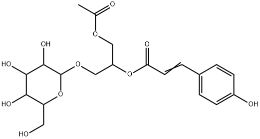 3-(4-Hydroxyphenyl)propenoic acid (2S)-3-acetoxy-1-(β-D-glucopyranosyloxy)propan-2-yl ester