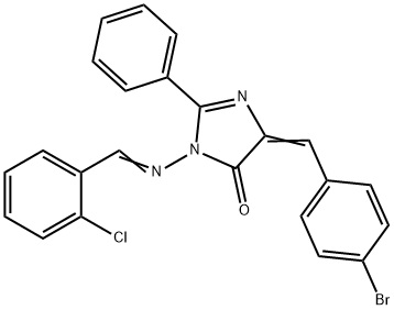 (5Z)-5-[(4-bromophenyl)methylidene]-3-[(2-chlorophenyl)methylideneamin o]-2-phenyl-imidazol-4-one