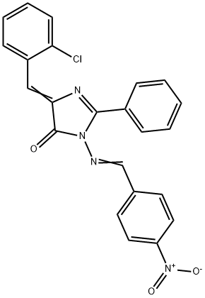 (5Z)-5-[(2-chlorophenyl)methylidene]-3-[(4-nitrophenyl)methylideneamin o]-2-phenyl-imidazol-4-one
