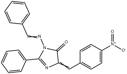 2-Imidazolin-5-one, 1-(benzylideneamino)-4-(p-nitrobenzylidene)-2-phen yl-