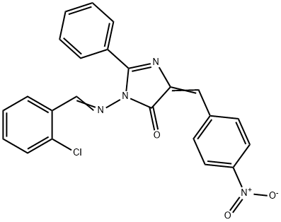 (5Z)-3-[(2-chlorophenyl)methylideneamino]-5-[(4-nitrophenyl)methyliden e]-2-phenyl-imidazol-4-one