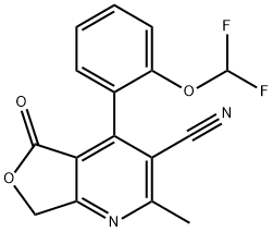 5-[2-(difluoromethoxy)phenyl]-3-methyl-7-oxo-8-oxa-2-azabicyclo[4.3.0] nona-1,3,5-triene-4-carbonitrile