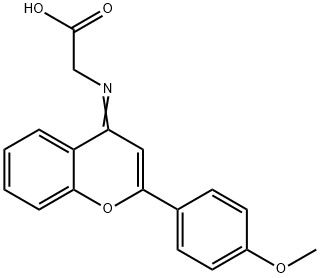 2-(4-METHOXY-PHENYL)-CHROMEN-4-YLIDENEAMINO]-ACETIC ACID