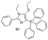 Phosphonium, 1-ethyl-5-(ethylthio)-2-phenyl-1H-imidazol-4-yltriphenyl-, chloride