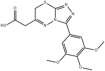 2-[9-(3,4,5-trimethoxyphenyl)-5-thia-1,2,7,8-tetrazabicyclo[4.3.0]nona -2,6,8-trien-3-yl]acetic acid