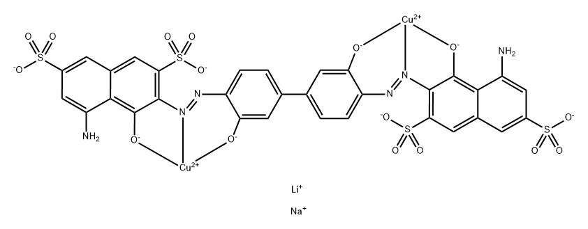 Cuprate(4-), [μ-[[3,3'-[(3,3'-dihydroxy[ 1,1'-biphenyl]-4,4'-diyl)bis(azo)]bis[5-amino-4 -hydroxy-2,7-naphthalenedisulfonato]](8-)]]di-, dilithium disodium