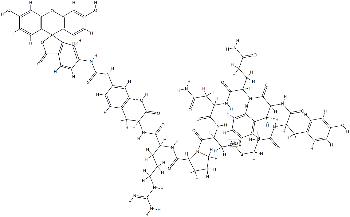 vasotocin, 1-(beta-mercaptopropionic acid)-8-Arg-9-(4-aminofluoresceinyl-Phe)-
