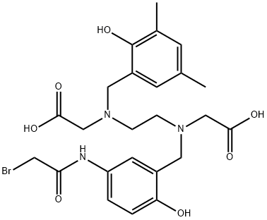N-(2-hydroxy-3,5-dimethylbenzyl)-N-(2-hydroxy-5-bromoacetamidobenzyl)ethylenediamine-N,N'-diacetic acid