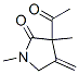 2-Pyrrolidinone, 3-acetyl-1,3-dimethyl-4-methylene- (9CI)