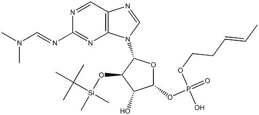 n-butyl 2'-dimethyl-tert-butylsilyl-N(2)-(N,N-dimethylamino)methylene-guanosine 3,',5'-cyclic phosphate