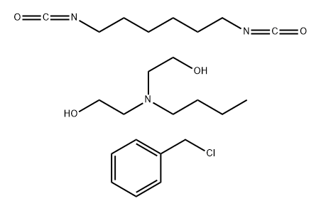 Ethanol, 2,2-(butylimino)bis-, polymer with 1,6-diisocyanatohexane, compd. with (chloromethyl)benzene