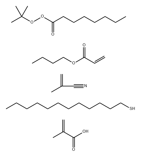 2-Propenoic acid, 2-methyl-, C11-16-branched and linear alkyl esters, telomers with Bu acrylate, 1-dodecanethiol and 2-methyl-2-propenenitrile, tert-Bu octaneperoxoate-initiated