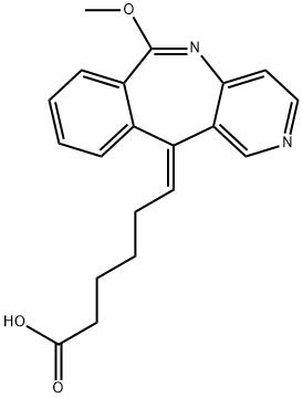 (E)-6-(6-Methoxy-11H-pyrido(4,3-c)(2)benzazepin-11-ylidene)hexanoic ac id
