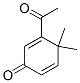 2,5-Cyclohexadien-1-one, 3-acetyl-4,4-dimethyl- (9CI)