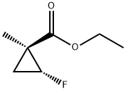 Cyclopropanecarboxylic acid, 2-fluoro-1-methyl-, ethyl ester, trans- (9CI)