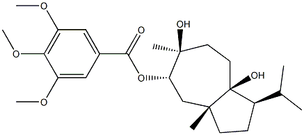 1β-Isopropyl-3aβ,6-dimethyl-5α-(3,4,5-trimethoxybenzoyloxy)octahydroazulene-6β,8aβ(1H)-diol