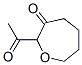 3-Oxepanone, 2-acetyl- (9CI)