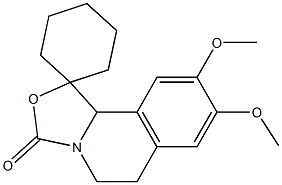 Spiro[cyclohexane-1,1(5H)-[3H]oxazolo[4,3-a]isoquinolin]-3-one,  6,10b-dihydro-8,9-dimethoxy-