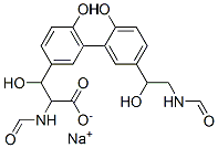 alpha-(Formylamino)-5'-(2-(formylamino)-1-hydroxyethyl)-beta,2',6-trihydroxy-(1,1'-biphenyl)-3-propanoic acid monosodium salt