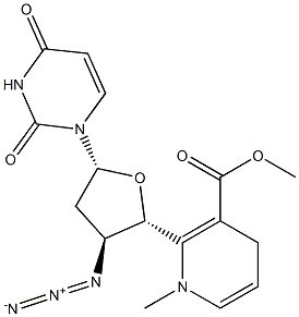 3'-azido-2',3'-dideoxy-5'-O-((1,4-dihydro-1-methyl-3-pyridyl)carbonyl)uridine