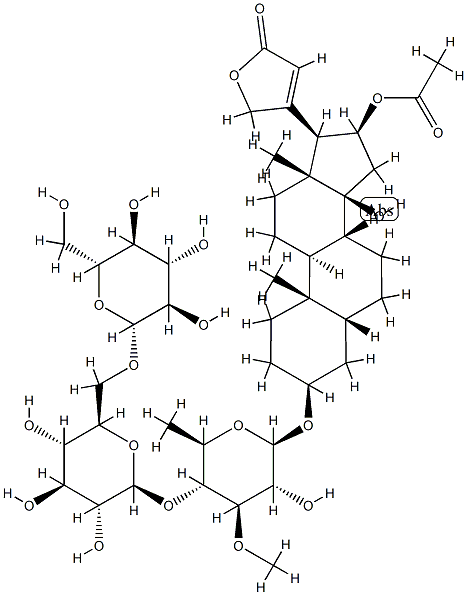 16β-(Acetyloxy)-3β-[[4-O-[6-O-(β-D-glucopyranosyl)-β-D-glucopyranosyl]-6-deoxy-3-O-methyl-β-D-glucopyranosyl]oxy]-14-hydroxy-5β-card-20(22)-enolide