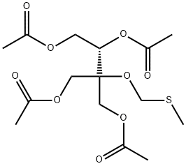 1,2,4-Tri-O-acetyl-3-C-(acetoxymethyl)-3-O-(methylthiomethyl)glycerol- tetritol