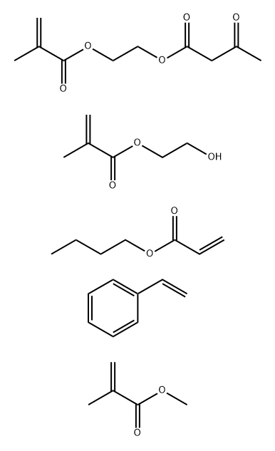 Butanoic acid, 3-oxo-, 2-(2-methyl-1-oxo-2-propenyl)oxyethyl ester, polymer with butyl 2-propenoate, ethenylbenzene, 2-hydroxyethyl 2-methyl-2-propenoate and methyl 2-methyl-2-propenoate