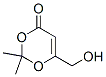 4H-1,3-Dioxin-4-one, 6-(hydroxymethyl)-2,2-dimethyl- (9CI)
