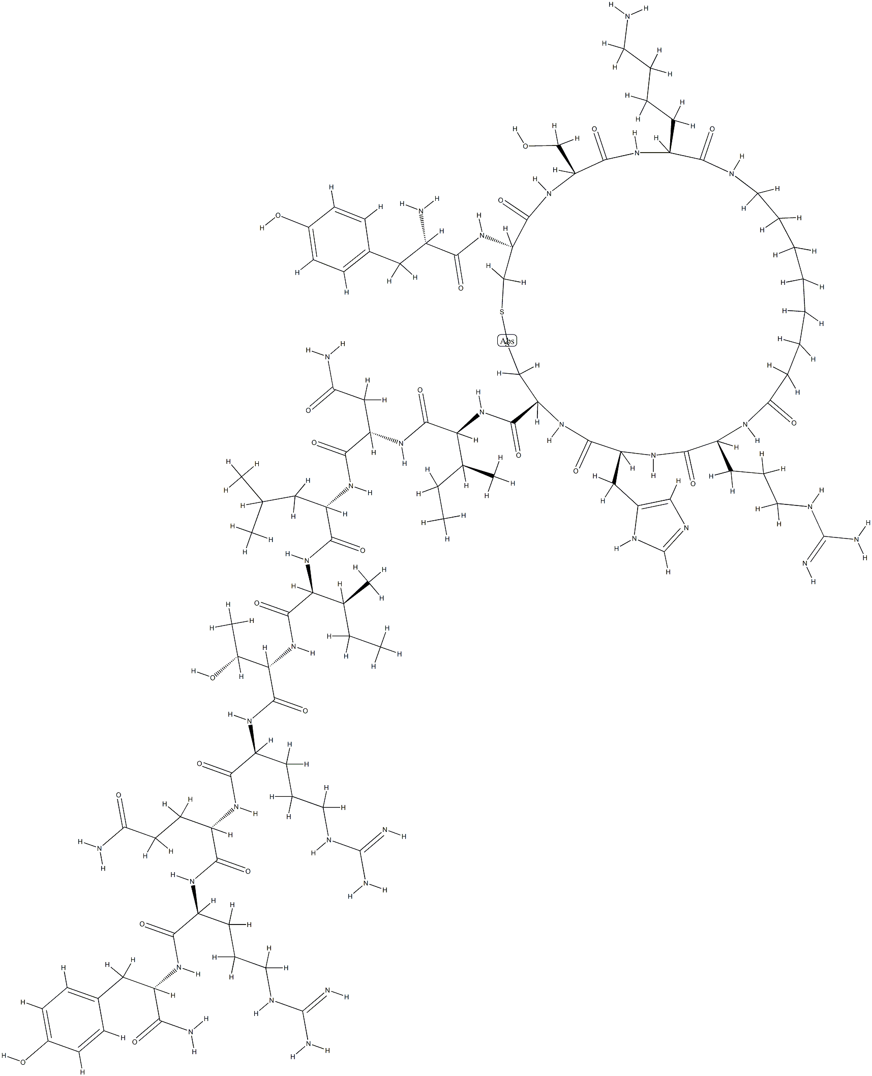 (CYS2)-NEUROPEPTIDE Y (1-4)-8-AMINOOCTANOYL-(D-CYS27)-NEUROPEPTIDE Y (25-32)