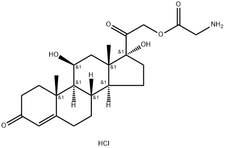 [2-[(10R,11S,13S,17R)-11,17-dihydroxy-10,13-dimethyl-3-oxo-2,6,7,8,9,1 1,12,14,15,16-decahydro-1H-cyclopenta[a]phenanthren-17-yl]-2-oxo-ethyl ] 2-aminoacetate hydrochloride