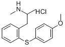 Benzeneethanamine, 2-((4-methoxyphenyl)thio)-N,alpha-dimethyl-, hydroc hloride
