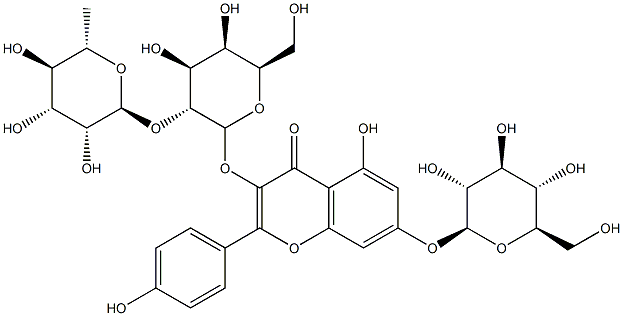 kaempferol 3-O-alpha-rhamnopyranosyl(1-2)-beta-galactopyranoside-7-O-beta-glucopyranoside