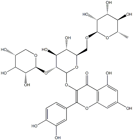 quercetin 3-O-beta-(2(G)-O-beta-xylopyranosyl-6(G)-O-alpha-rhamnopyranosyl)glucopyranoside