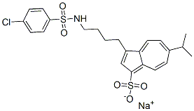 6-isopropyl-3-(4-(4-chlorobenzenesulfonylamino)butyl)azulene-1-sulfonic acid sodium salt