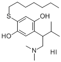 1,4-Benzenediol, 2-(1-((dimethylamino)methyl)-2-methylpropyl)-5-(hepty lthio)-, hydriodide