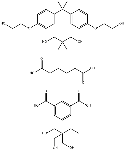 1,3-Benzenedicarboxylic acid, polymer with 2,2-dimethyl-1,3-propanediol, 2-ethyl-2-(hydroxymethyl)-1,3-propanediol, hexanedioic acid and 2,2'-[(1-methylethylidene) bis(4,1-phenyleneoxy)]bis[ethanol]