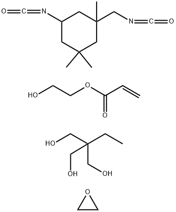 2-Propenoic acid, 2-hydroxyethyl ester, polymer with 2-ethyl-2-(hydroxymethyl)-1,3-propanediol, 5-isocyanato-1-(isocyanatomethyl)-1,3,3-trimethylcyclohexane and oxirane, block