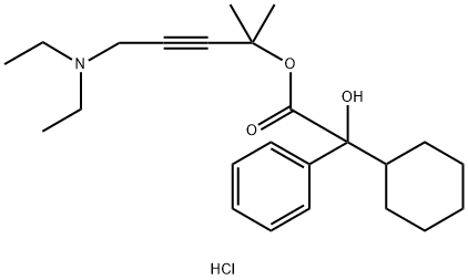 BENZENEACETIC ACID, ALPHA-CYCLOHEXYL-ALPHA-HYDROXY-, 4-(DIETHYLAMINO)-1,1-DIMETHYL-2-BUTYNYL ESTER, HYDROCHLORIDE