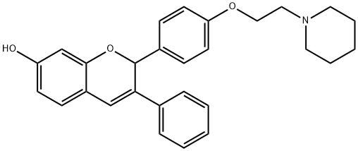 2-(4-(2-piperidinoethoxy)phenyl)-7-hydroxy-2H-1-benzopyran