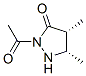 3-Pyrazolidinone, 2-acetyl-4,5-dimethyl-, cis- (9CI)