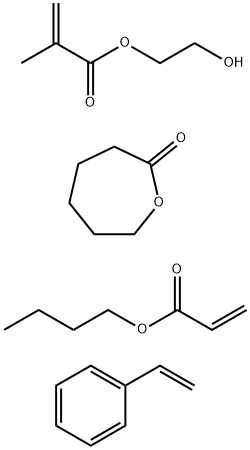 2-Methyl-2-propenoic acid 2-hydroxyethyl ester polymer with butyl 2-propenoate, ethenyl- benzene and 2-oxepanone, graft