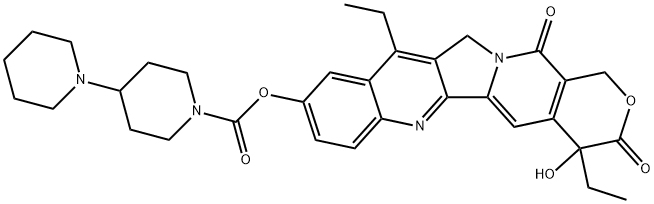 [1,4'-Bipiperidine]-1'-carboxylic acid, 4,11-diethyl-3,4,12,14-tetrahydro-4-hydroxy-3,14-dioxo-1H-pyrano[3',4':6,7]indolizino[1,2-b]quinolin-9-yl ester, (+-)-